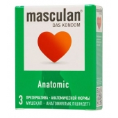 Презервативы анатомической формы Masculan Anatomic - 3 шт. - Masculan - купить с доставкой в Новокуйбышевске