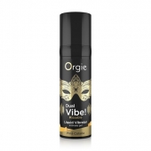 Съедобный гель Dual Vibe Pina Colada с эффектом вибрации и вкусом коктейля пина колада - 15 мл. - ORGIE - купить с доставкой в Новокуйбышевске