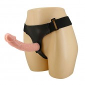 Гладкий фаллоимитатор с крупной головкой на ремешках - 19,7 см. - Baile - купить с доставкой в Новокуйбышевске