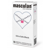 Ультрапрочные презервативы Masculan Ultra Safe Black - 10 шт. - Masculan - купить с доставкой в Новокуйбышевске