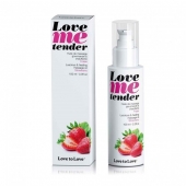 Съедобное согревающее массажное масло Love Me Tender Strawberry с ароматом клубники - 100 мл. - Love to Love - купить с доставкой в Новокуйбышевске
