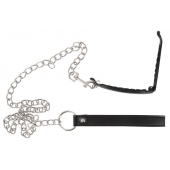 Зажим для половых губ с поводком Pussy Clamp With A Leash - Orion - купить с доставкой в Новокуйбышевске