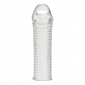 Текстурированная насадка на пенис Clear Textured Penis Enhancing Sleeve Extension - 16,5 см. - BlueLine - в Новокуйбышевске купить с доставкой