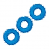 Комплект из трех голубых колец для эрекции 3-Pack Ultra-Stim Stretch Cock Rings - BlueLine - в Новокуйбышевске купить с доставкой