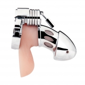 Клетка на пенис из металла Obedience Cock Cage - BlueLine - купить с доставкой в Новокуйбышевске