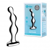 Стальной анальный фаллоимитатор для простаты Stainless Steel Anal Beads - 13 см. - b-Vibe - в Новокуйбышевске купить с доставкой