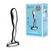 Стальной стимулятор простаты Stainless Steel Prostate Plug - 11,5 см. - b-Vibe - в Новокуйбышевске купить с доставкой