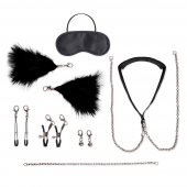 Большой эротический набор из 12 предметов Interchangeable Collar   Nipple Clips Set - Lux Fetish - купить с доставкой в Новокуйбышевске