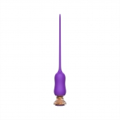Фиолетовый тонкий стимулятор Nipple Vibrator - 23 см. - I-MOON - купить с доставкой в Новокуйбышевске