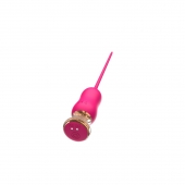 Розовый тонкий стимулятор Nipple Vibrator - 23 см. - I-MOON - купить с доставкой в Новокуйбышевске