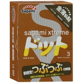 Презервативы Sagami Xtreme FEEL UP с точечной текстурой и линиями прилегания - 3 шт. - Sagami - купить с доставкой в Новокуйбышевске