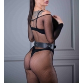 Черный кожаный пояс Sex Game - БДСМ Арсенал - купить с доставкой в Новокуйбышевске
