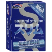 Розовые презервативы Sagami Xtreme FEEL FIT 3D - 3 шт. - Sagami - купить с доставкой в Новокуйбышевске