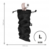 Черный мешочек для хранения игрушек Treasure Bag L - Satisfyer - купить с доставкой в Новокуйбышевске