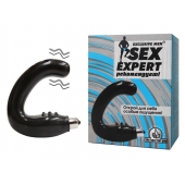 Чёрный массажёр простаты серии Sex Expert - Sex Expert - в Новокуйбышевске купить с доставкой
