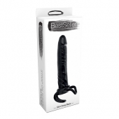 Чёрная насадка-фаллос для двойного проникновения INFLATABLE DILDO SLIM DONG  - 13,5 см. - Toyz4lovers - в Новокуйбышевске купить с доставкой