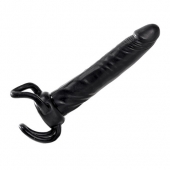 Чёрная насадка-фаллос для двойного проникновения INFLATABLE DILDO SLIM DONG  - 13,5 см. - Toyz4lovers - в Новокуйбышевске купить с доставкой
