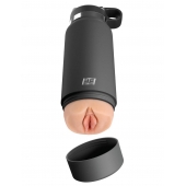 Серый мастурбатор в виде бутылки F*ck Flask - Pipedream - в Новокуйбышевске купить с доставкой