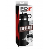 Черный мастурбатор в виде бутылки Fap Flask - Pipedream - в Новокуйбышевске купить с доставкой