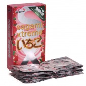 Презервативы Sagami Xtreme Strawberry c ароматом клубники - 10 шт. - Sagami - купить с доставкой в Новокуйбышевске
