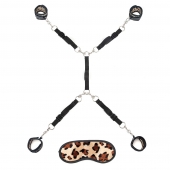 Леопардовая фиксация на матрас для рук и ног Classic Bedspreader - Lux Fetish - купить с доставкой в Новокуйбышевске