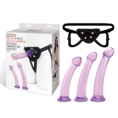 Тренировочный набор с тремя насадками Pegging Training Set - Lux Fetish - купить с доставкой в Новокуйбышевске