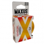 Презервативы анатомической формы Maxus Sensual - 3 шт. - Maxus - купить с доставкой в Новокуйбышевске