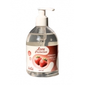Лубрикант на водной снове Love Protection Strawberry с ароматом клубники - 300 мл. - Lola Games - купить с доставкой в Новокуйбышевске