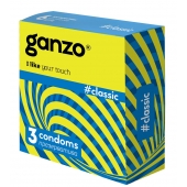 Классические презервативы с обильной смазкой Ganzo Classic - 3 шт. - Ganzo - купить с доставкой в Новокуйбышевске
