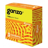 Ароматизированные презервативы Ganzo Juice - 3 шт. - Ganzo - купить с доставкой в Новокуйбышевске