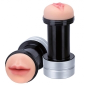 Двусторонний мастурбатор REALSTUFF 2 IN 1 HUMMER MOUTH   VAGINA - ротик и вагина - Dream Toys - в Новокуйбышевске купить с доставкой