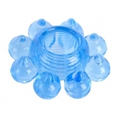 Голубая гелевая насадка-цветок - Toyfa Basic - в Новокуйбышевске купить с доставкой