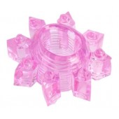 Розовое гелевое эрекционное кольцо-звезда - Toyfa Basic - в Новокуйбышевске купить с доставкой