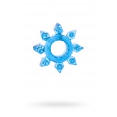 Голубая гелевая насадка-звезда - Toyfa Basic - в Новокуйбышевске купить с доставкой