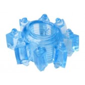 Голубая гелевая насадка-звезда - Toyfa Basic - в Новокуйбышевске купить с доставкой