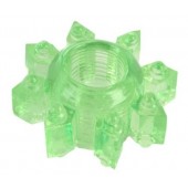 Зеленое эрекционное кольцо-звезда - Toyfa Basic - в Новокуйбышевске купить с доставкой