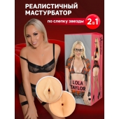 Двусторонний мастурбатор Lola Taylor - 22 см. - ФлешНаш - в Новокуйбышевске купить с доставкой
