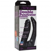 Черная насадка-фаллоимитатор для двойной стимуляции Double Penetrator - 16 см. - Doc Johnson - купить с доставкой в Новокуйбышевске