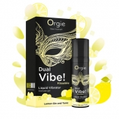Съедобный жидкий вибратор Dual Vibe! со вкусом лимонного джина с тоником - 15 мл. - ORGIE - купить с доставкой в Новокуйбышевске