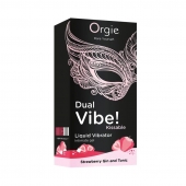 Съедобный жидкий вибратор Dual Vibe! со вкусом клубничного джина с тоником - 15 мл. - ORGIE - купить с доставкой в Новокуйбышевске
