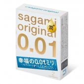Увлажнённые презервативы Sagami Original 0.01 Extra Lub - 2 шт. - Sagami - купить с доставкой в Новокуйбышевске