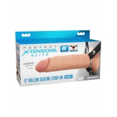 Полый страпон на ремнях 8’’ Hollow Silicone Strap-on - Pipedream - купить с доставкой в Новокуйбышевске