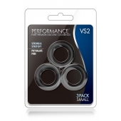 Набор из 3 черных эрекционных колец Black Small Penis Rings - Blush Novelties - в Новокуйбышевске купить с доставкой
