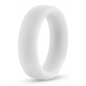 Белое люминесцентное эрекционное кольцо Silicone Glo Cock Ring - Blush Novelties - в Новокуйбышевске купить с доставкой