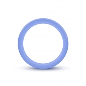 Голубое люминесцентное кольцо Silicone Glo Cock Ring - Blush Novelties - в Новокуйбышевске купить с доставкой