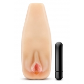 Мастурбатор-вагина с вибрацией Soft   Wet Natasha Realistic Beige Masturbator - Blush Novelties - в Новокуйбышевске купить с доставкой