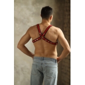 Черно-красная мужская портупея Black-Red - БДСМ Арсенал - купить с доставкой в Новокуйбышевске