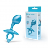 Голубая анальная пробка для массажа простаты Bulb Silicone Prostate Plug - 10,7 см. - b-Vibe - в Новокуйбышевске купить с доставкой