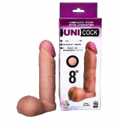 Фаллическая насадка для страпона UNICOCK 8  - 20 см. - LOVETOY (А-Полимер) - купить с доставкой в Новокуйбышевске