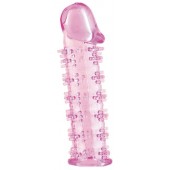 Розовая насадка на пенис с шипами - 12,5 см. - A-toys - в Новокуйбышевске купить с доставкой